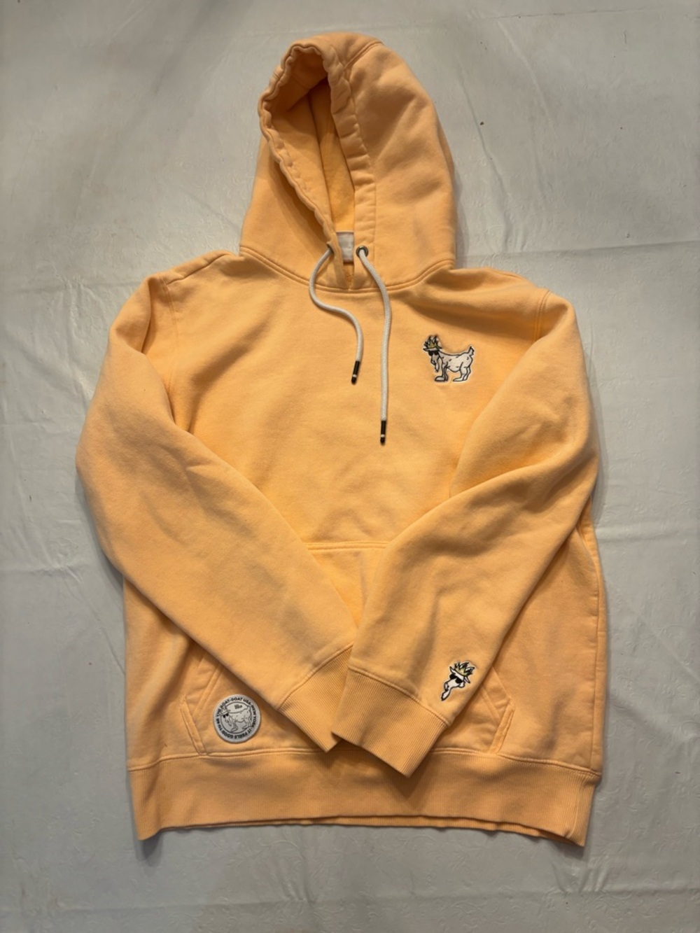 GOAT OG Men’s Hooded Peach Sweatshirt -Small - Picture 3 of 11